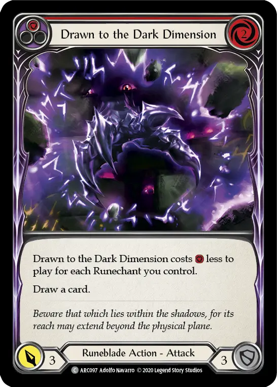 Drawn to the Dark Dimension — Arcane Rising - Unlimited — Rainbow Foil