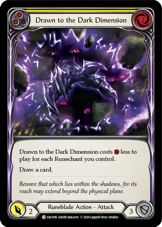 Drawn to the Dark Dimension — Arcane Rising - Unlimited — Rainbow Foil