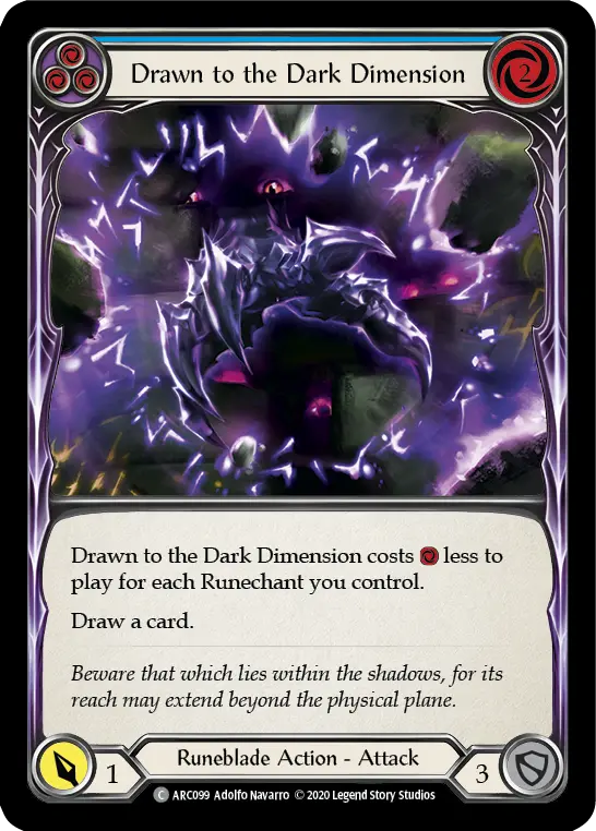 Drawn to the Dark Dimension — Arcane Rising - Unlimited — Rainbow Foil