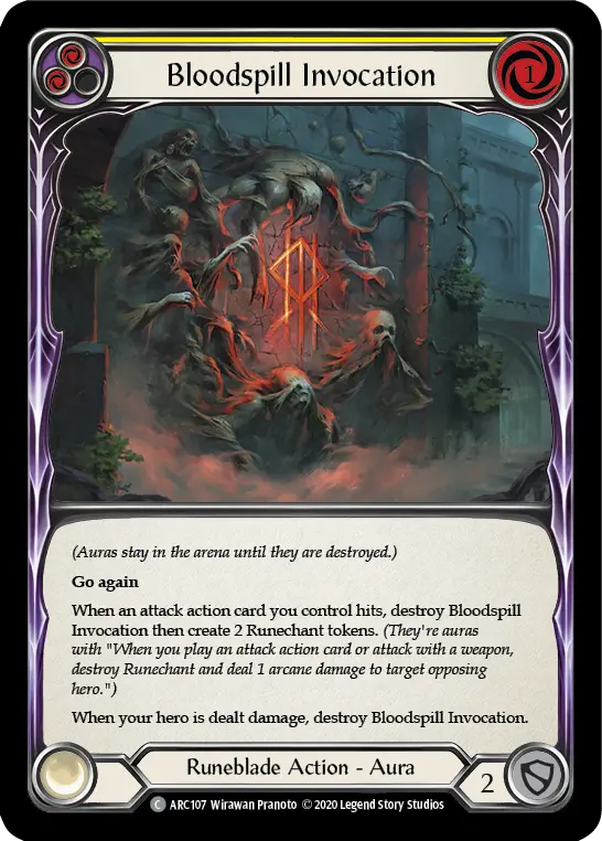 Bloodspill Invocation — Arcane Rising - Unlimited — Rainbow Foil