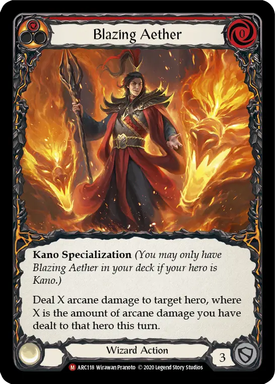 Blazing Aether — Arcane Rising - Unlimited — Rainbow Foil