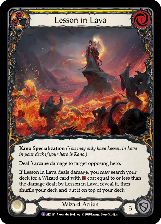 Lesson in Lava — Arcane Rising - Unlimited — Rainbow Foil