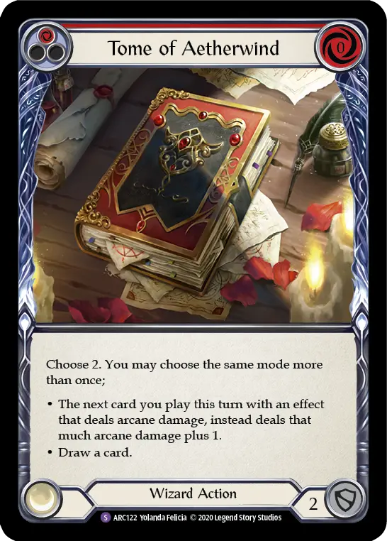 Tome of Aetherwind — Arcane Rising - Unlimited — Rainbow Foil