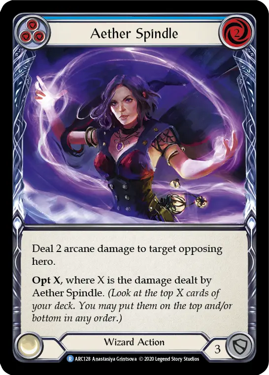 Aether Spindle — Arcane Rising - Unlimited — Rainbow Foil