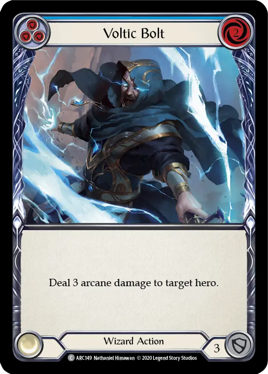Voltic Bolt — Arcane Rising - Unlimited — Rainbow Foil