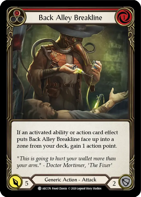 Back Alley Breakline — Arcane Rising - Unlimited — Rainbow Foil