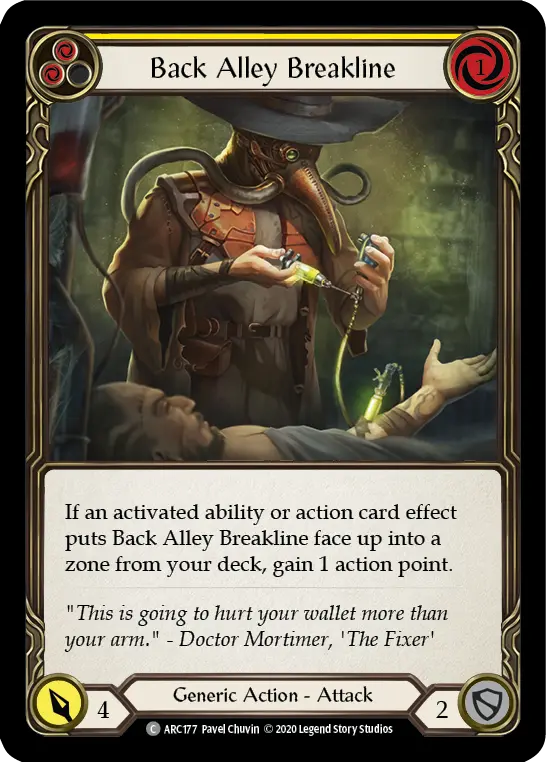 Back Alley Breakline — Arcane Rising - Unlimited — Rainbow Foil