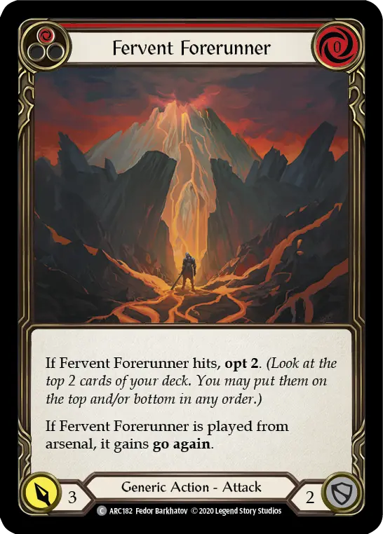 Fervent Forerunner — Arcane Rising - Unlimited — Rainbow Foil