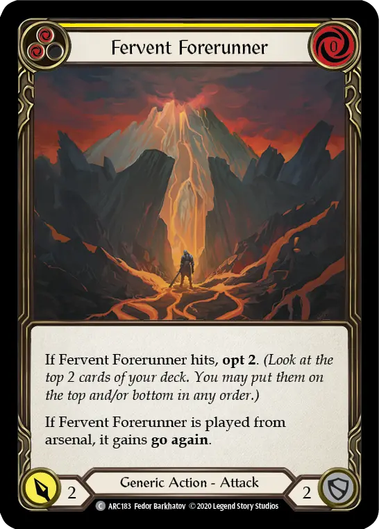 Fervent Forerunner — Arcane Rising - Unlimited — Rainbow Foil