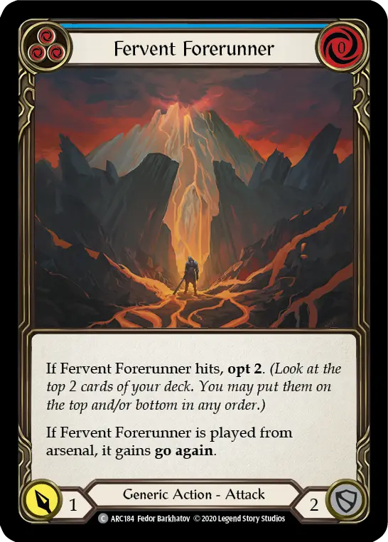 Fervent Forerunner — Arcane Rising - Unlimited — Rainbow Foil