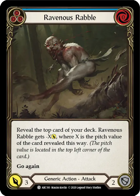 Ravenous Rabble — Arcane Rising - Unlimited — Rainbow Foil