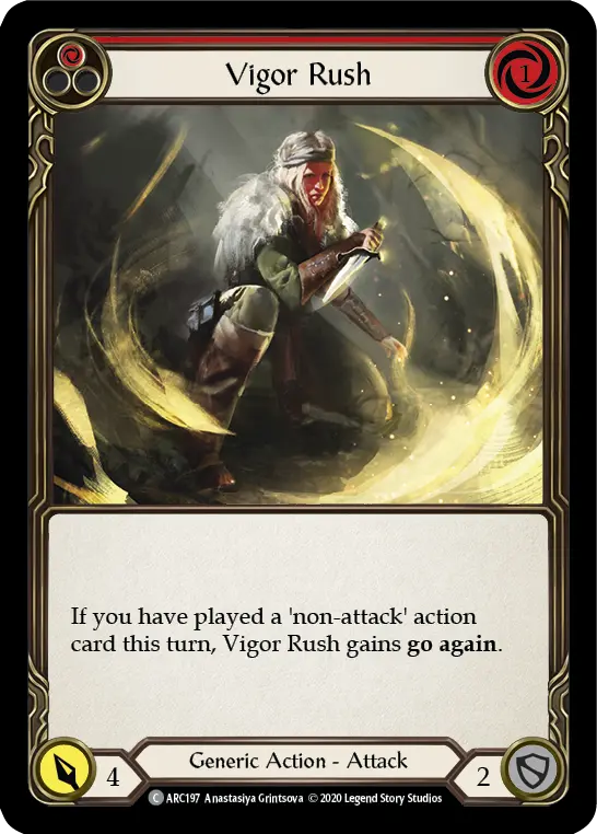 Vigor Rush — Arcane Rising - Unlimited — Rainbow Foil