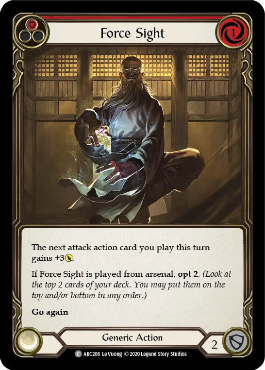 Force Sight — Arcane Rising - Unlimited — Rainbow Foil