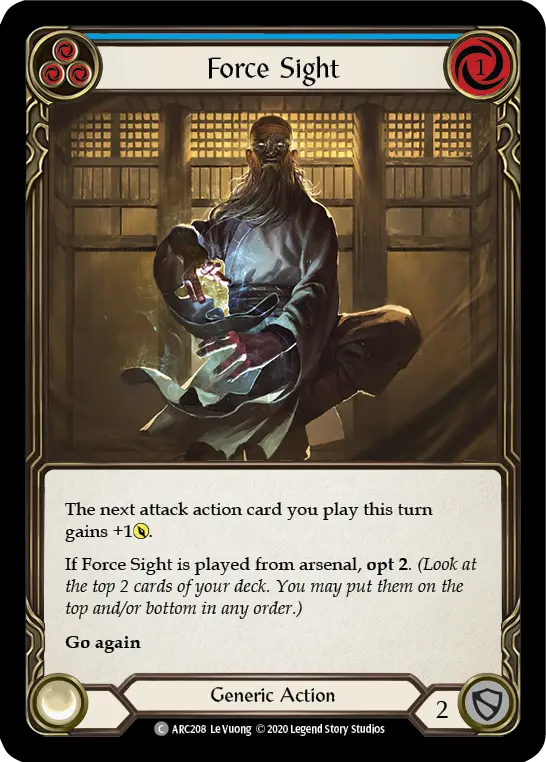 Force Sight — Arcane Rising - Unlimited — Rainbow Foil