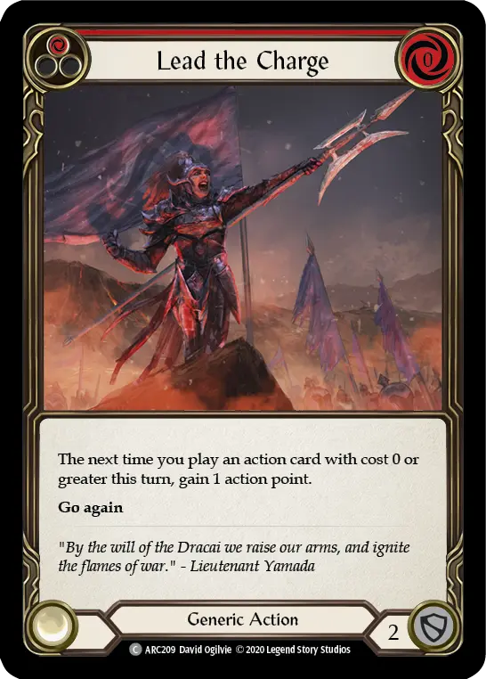 Lead the Charge — Arcane Rising - Unlimited — Rainbow Foil