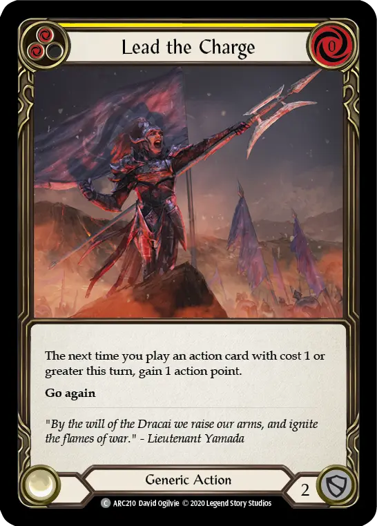 Lead the Charge — Arcane Rising - Unlimited — Rainbow Foil
