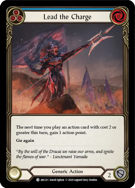 Lead the Charge — Arcane Rising - Unlimited — Rainbow Foil