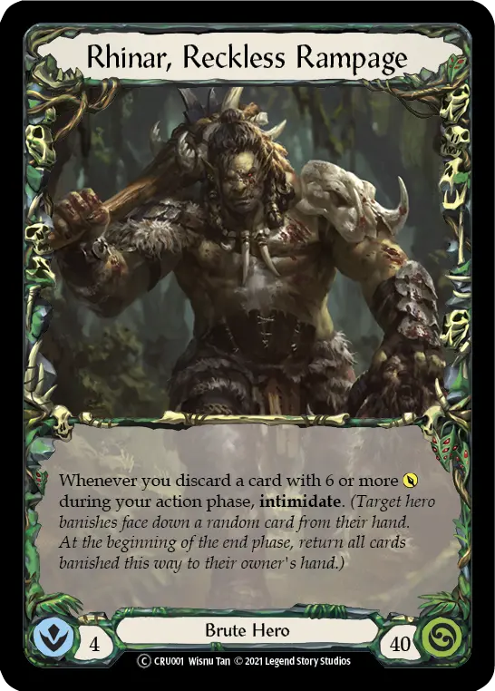 Rhinar, Reckless Rampage — Crucible of War - Unlimited — Extended Art
