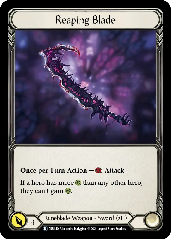 Reaping Blade — Crucible of War - Unlimited — Rainbow Foil