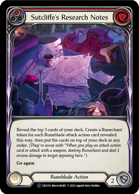 Sutcliffe's Research Notes — Crucible of War - Unlimited — Rainbow Foil