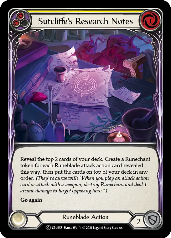 Sutcliffe's Research Notes — Crucible of War - Unlimited — Rainbow Foil