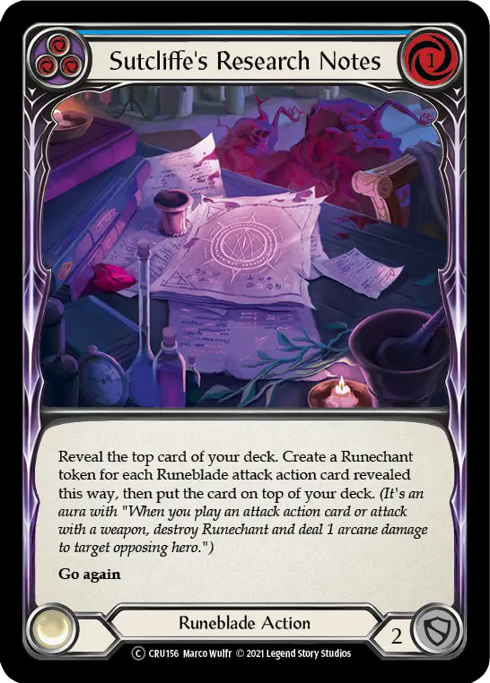 Sutcliffe's Research Notes — Crucible of War - Unlimited — Rainbow Foil