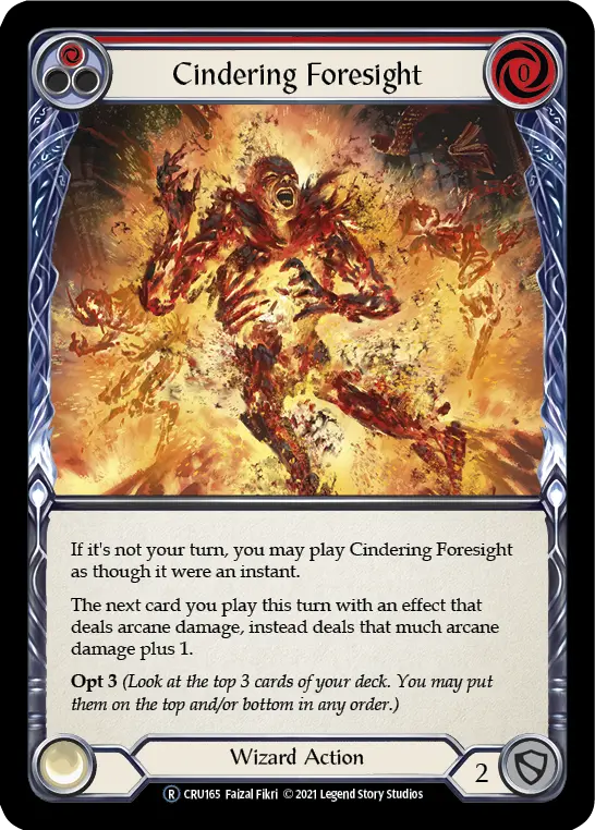 Cindering Foresight — Crucible of War - Unlimited — Rainbow Foil