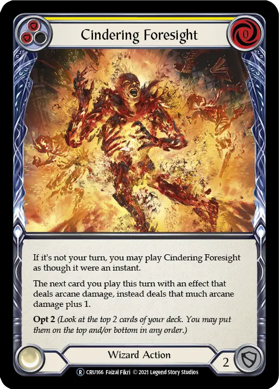 Cindering Foresight — Crucible of War - Unlimited — Rainbow Foil