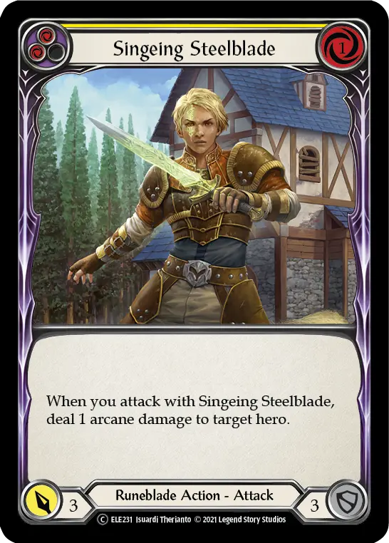 Singeing Steelblade — Tales of Aria - Unlimited — Rainbow Foil