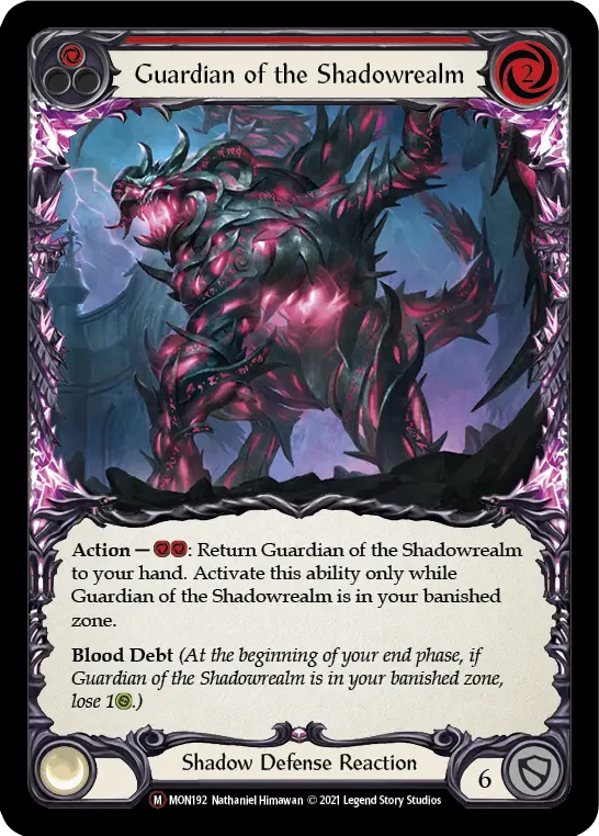 Guardian of the Shadowrealm — Monarch - Unlimited — Rainbow Foil