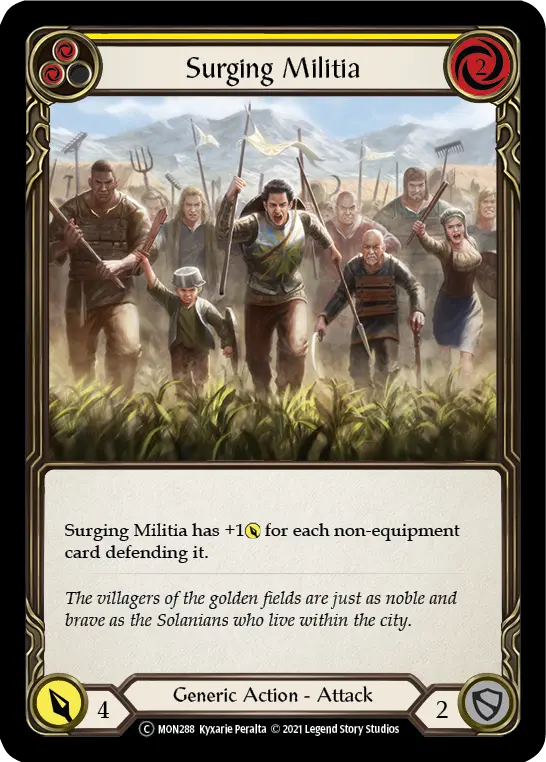 Surging Militia — Monarch - Unlimited — Rainbow Foil