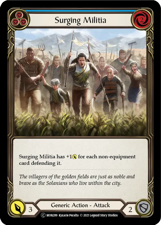 Surging Militia — Monarch - Unlimited — Rainbow Foil