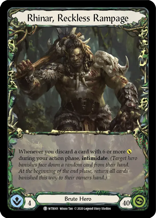 Rhinar, Reckless Rampage — Welcome to Rathe - Unlimited — Extended Art