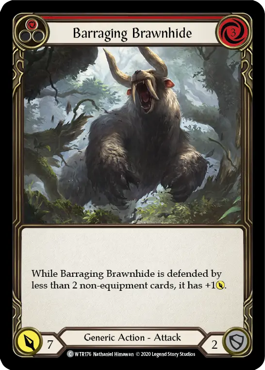 Barraging Brawnhide — Welcome to Rathe - Unlimited — Rainbow Foil