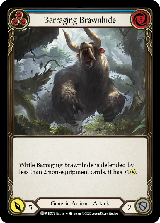 Barraging Brawnhide — Welcome to Rathe - Unlimited — Rainbow Foil