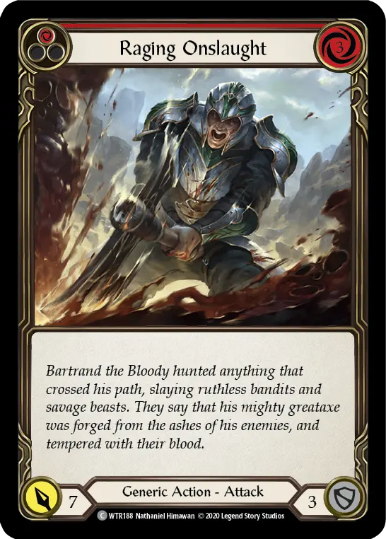 Raging Onslaught — Welcome to Rathe - Unlimited — Rainbow Foil
