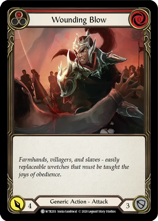 Wounding Blow — Welcome to Rathe - Unlimited — Rainbow Foil