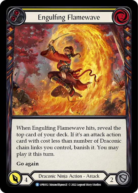 Engulfing Flamewave — Rainbow Foil