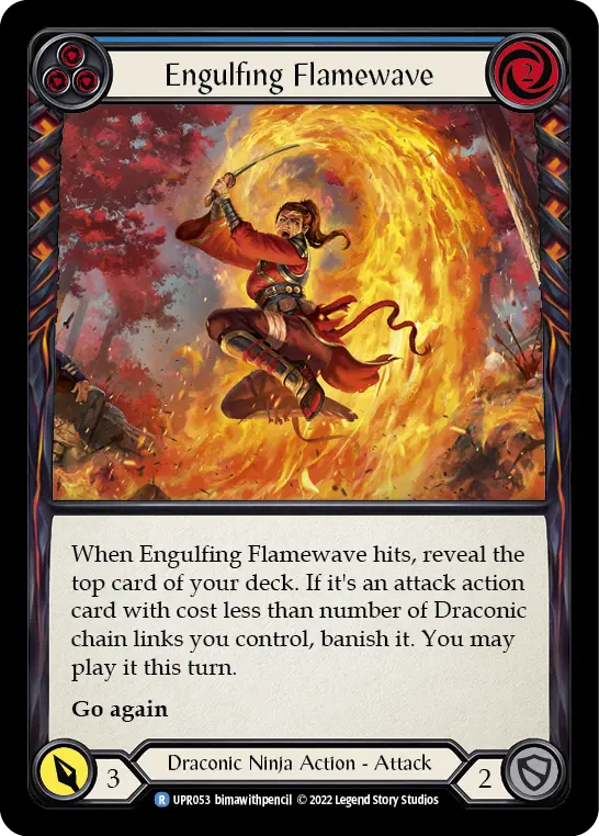 Engulfing Flamewave — Rainbow Foil