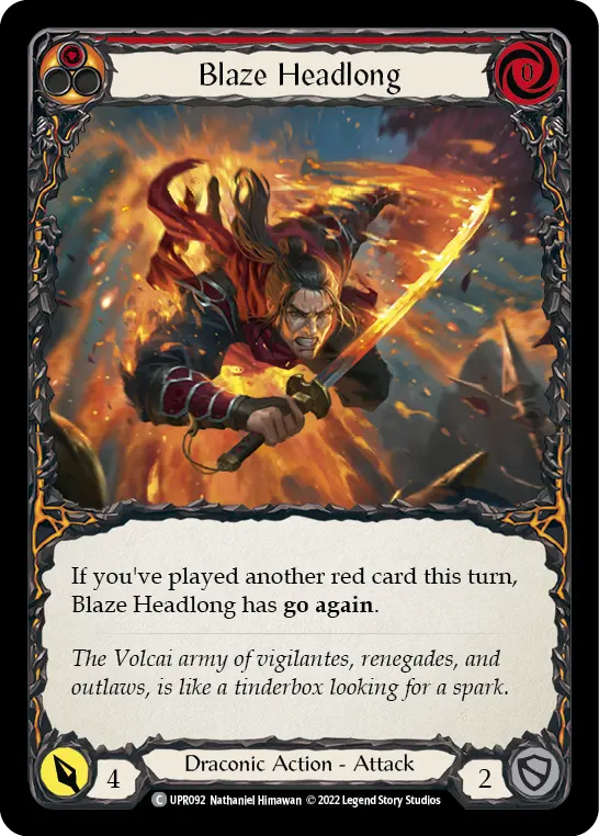 Blaze Headlong — Rainbow Foil