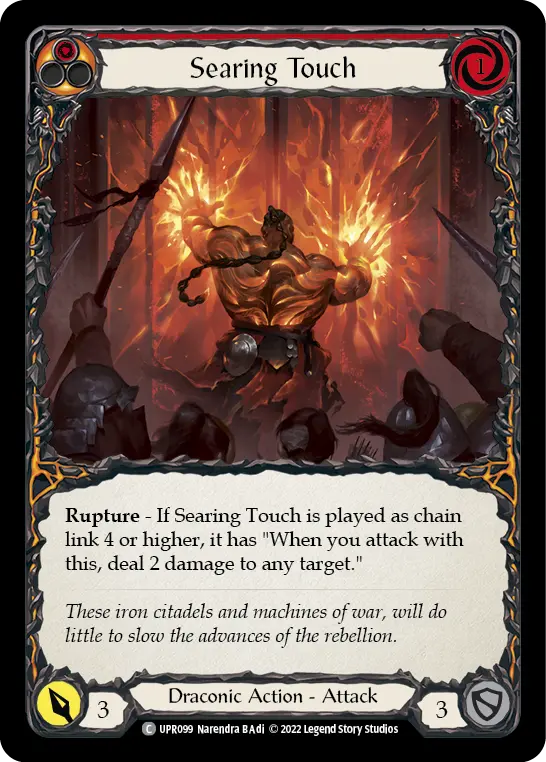 Searing Touch — Rainbow Foil