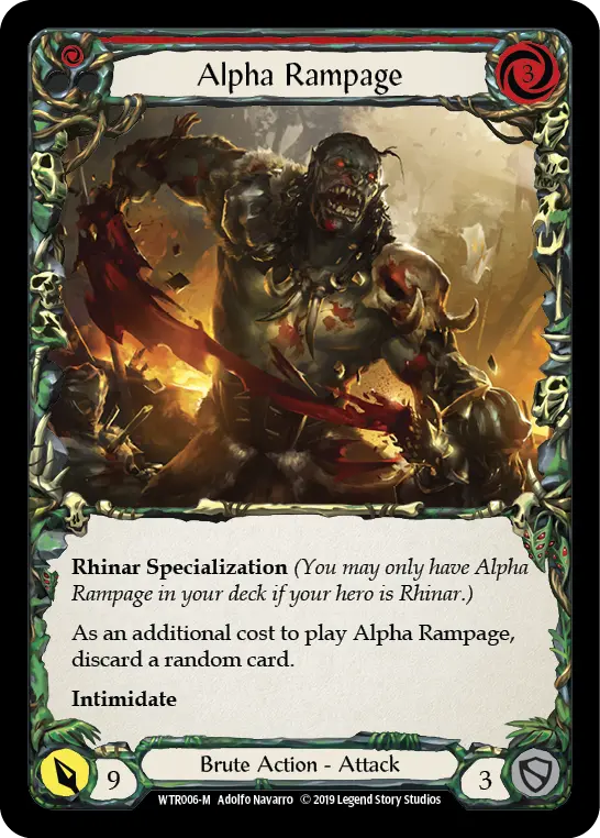 Alpha Rampage — Welcome to Rathe — Rainbow Foil