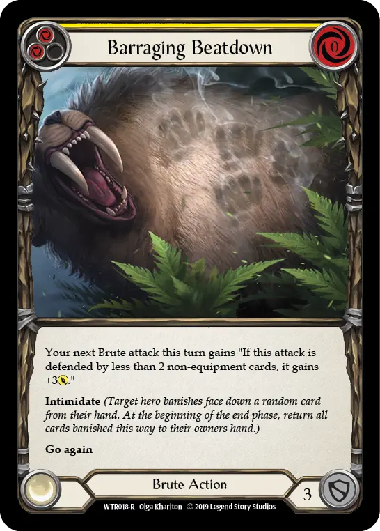 Barraging Beatdown — Welcome to Rathe — Rainbow Foil