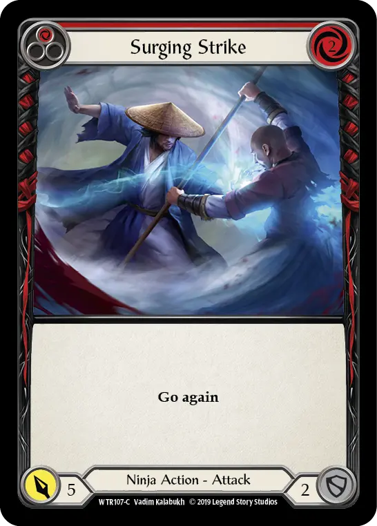 Surging Strike — Welcome to Rathe — Rainbow Foil
