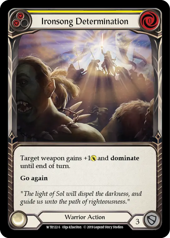Ironsong Determination — Welcome to Rathe — Rainbow Foil
