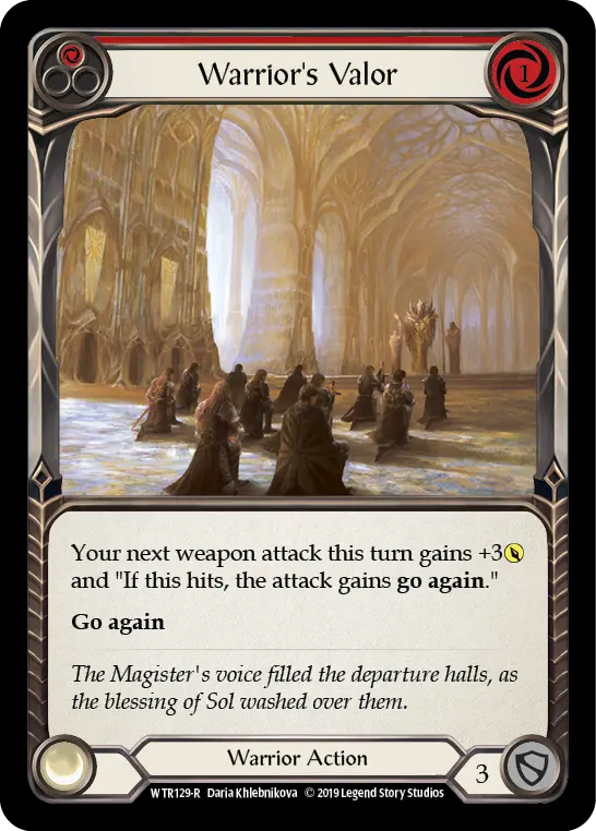 Warrior's Valor — Welcome to Rathe — Rainbow Foil