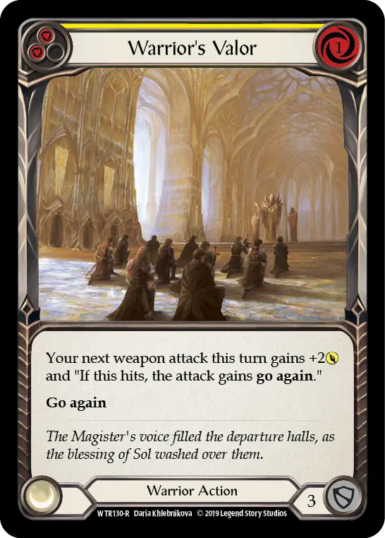 Warrior's Valor — Welcome to Rathe — Rainbow Foil