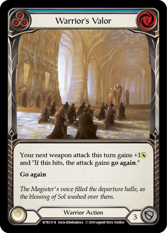 Warrior's Valor — Welcome to Rathe — Rainbow Foil