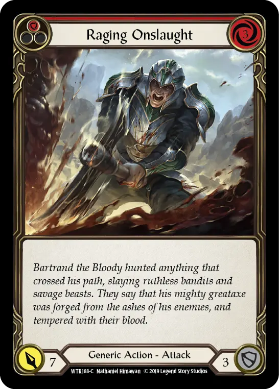 Raging Onslaught — Welcome to Rathe — Rainbow Foil