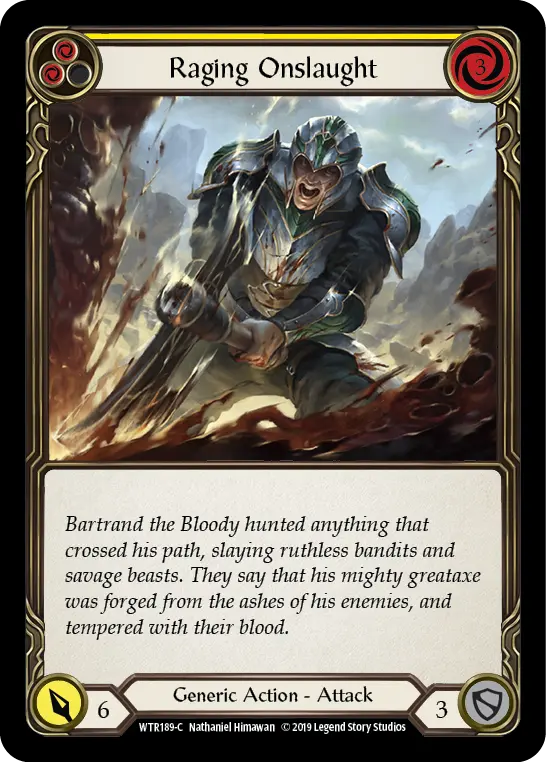 Raging Onslaught — Welcome to Rathe — Rainbow Foil